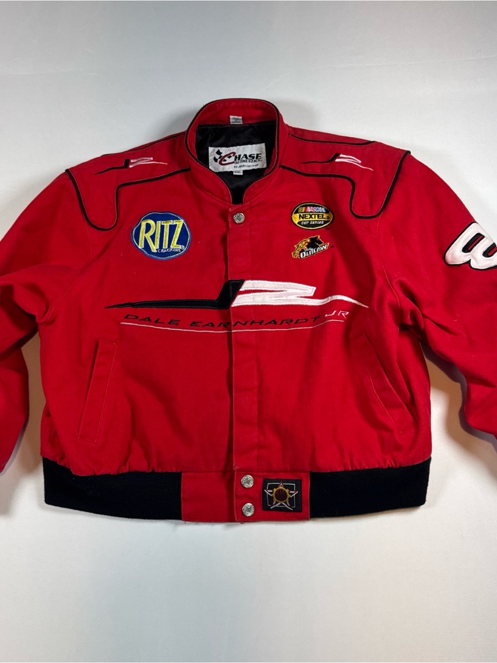 Dale Earnhardt Jr. Red Kids Racing Puffer Jacket Vintage 2004